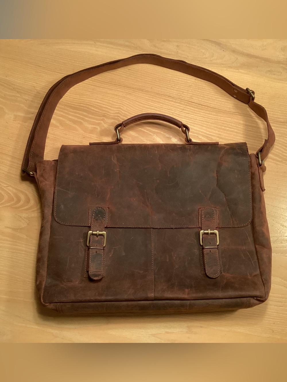 Leather messenger Bag for men